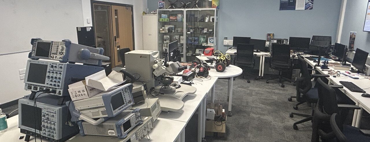 A hardware security test bench in the centre&rsquo;s laboratory